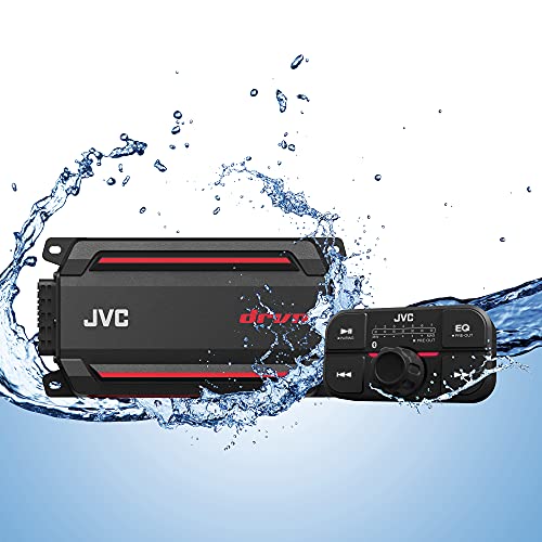 JVC KS-DR2104DBT Compact 4-Channel 600 Watt Car Amplifier with Bluetooth Streaming. Built for Marine, ATV and Powersport Applications. Waterproof, Dustproof, Rust Proof and Vibration Proof JVC KS-DR2104DBT Compact 4-Channel 600 Watt Car Amplifier with Bluetooth Streaming. Built for Marine, ATV and Powersport Applications. Waterproof, Dustproof, Rust Proof and Vibration Proof